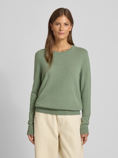 Christian Berg Woman Gebreide pullover van puur kasjmier Rietgroen - 4
