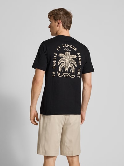Les Deux T-Shirt mit Label-Stitching Modell 'Diaz' Black 5