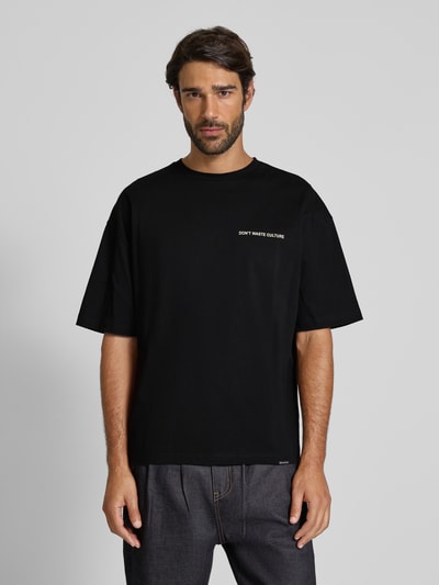 Don´t Waste Culture T-Shirt mit Logo-Print Modell 'Islian' Black 4
