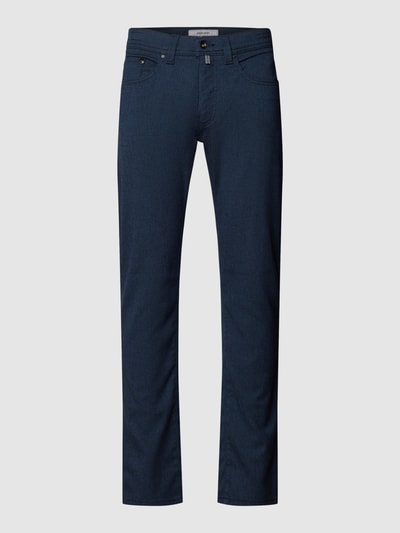 Pierre Cardin Spodnie materiałowe o kroju tapered fit z efektem melanżu Niebieski 2