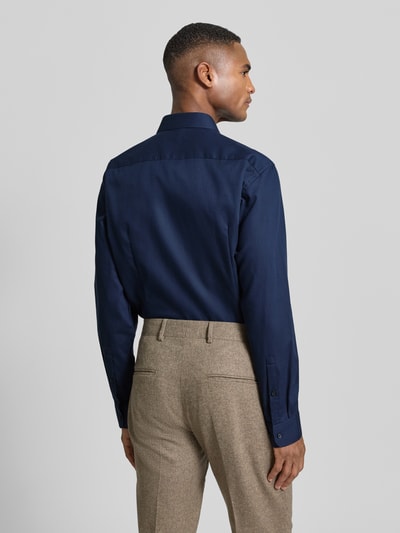 Jake*s Regular fit zakelijk overhemd van katoen met kentkraag Marineblauw - 5