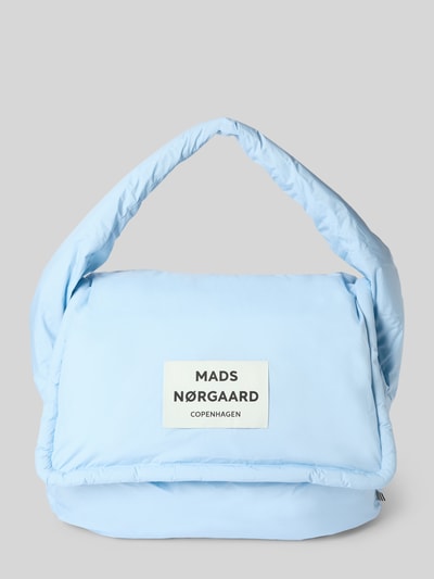 MADS NØRGAARD Handtasche mit Label-Patch und Tragegriff Hellblau 2