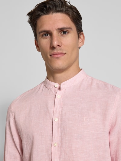 Casual Friday Slim Fit Freizeithemd aus Leinen Modell 'Anton' Apricot 3