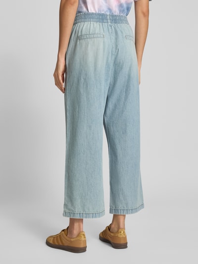Jake*s Casual Loose Fit Jeans-Culotte mit elastischem Bund Hellblau Melange 5