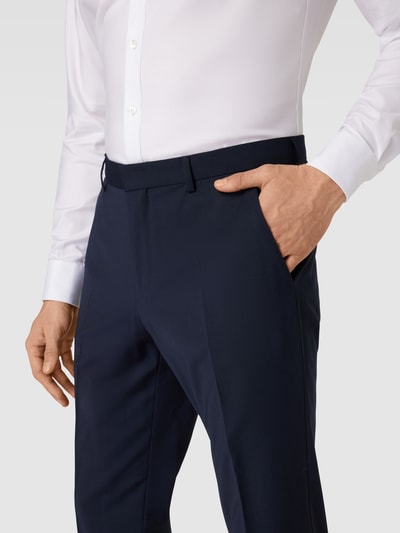 BOSS Spodnie do garnituru w jednolitym kolorze Granatowy 3