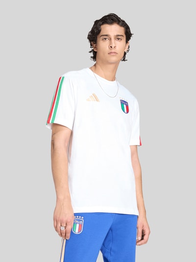 adidas Sportswear T-shirt trykotowy z czystej bawełny 'ITALIA' Biały 4