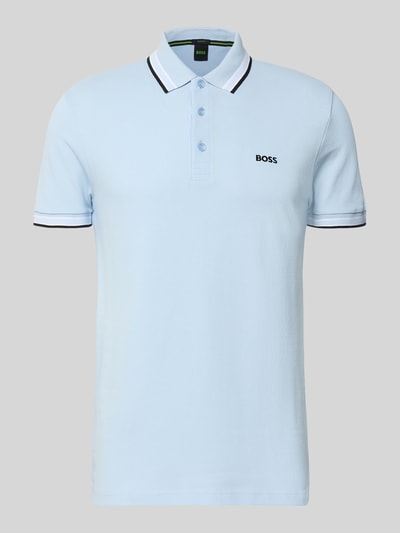 BOSS Green Regular Fit Poloshirt aus reiner Baumwolle Modell 'PADDY' Hellblau 2