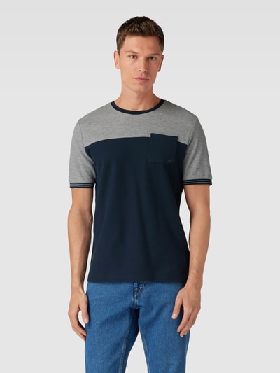 HECHTER PARIS T-shirt van katoen in 2-in-1-look Marineblauw - 4