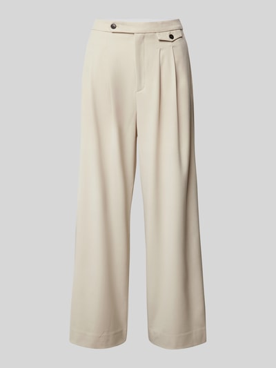 Gestuz High waist broek met bandplooien, model 'edina' Beige - 2