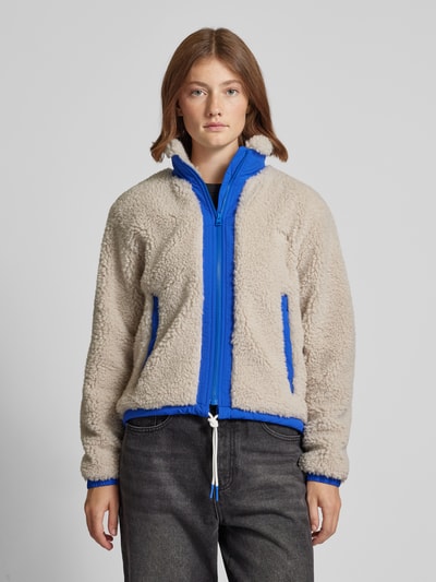 Hugo Blue Jacke mit Label-Stitching Modell 'Fosbury' Beige 4