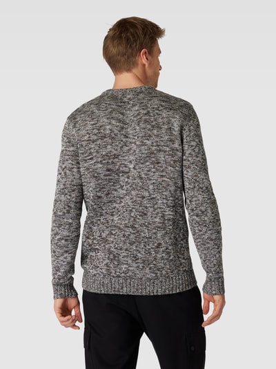 Christian Berg Men Gebreide pullover met ribboorden Antraciet - 5