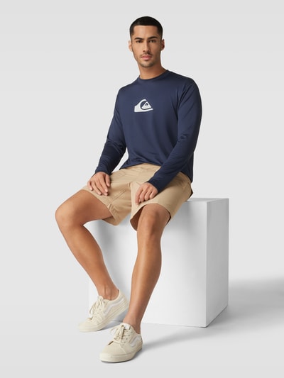 Quiksilver Longsleeve mit Label-Print Dunkelblau 1