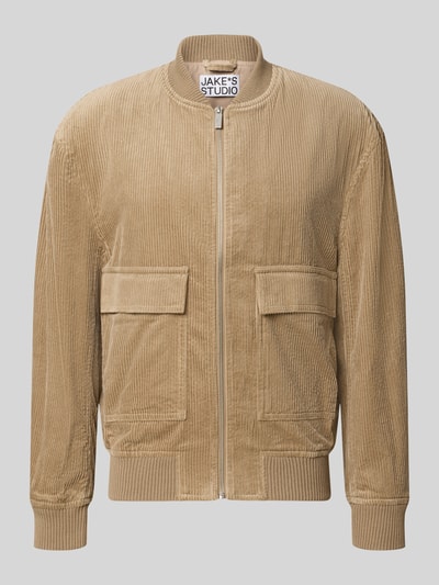Jake*s Studio Men Regular Fit Blouson aus reiner Baumwolle Modell 'MADS' Beige 1
