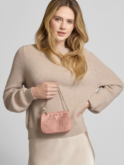 Guess Handtas met siersteentjes, model 'DAILY POUCH' Rosé - 1