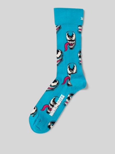 Happy Socks Regular fit sokken met logoprint, model 'Venom' Koningsblauw - 1