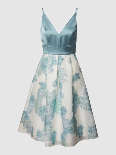 Swing Cocktailkleid mit schimmerndem Muster Bleu 2