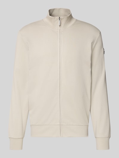 Produktfoto, Sweatjacke mit Stehkragen und Reißverschluss von Colmar Originals in Beige, Reine Baumwolle, Regular-Fit, Rückenlänge 70 cm, Ärmellänge 65 cm