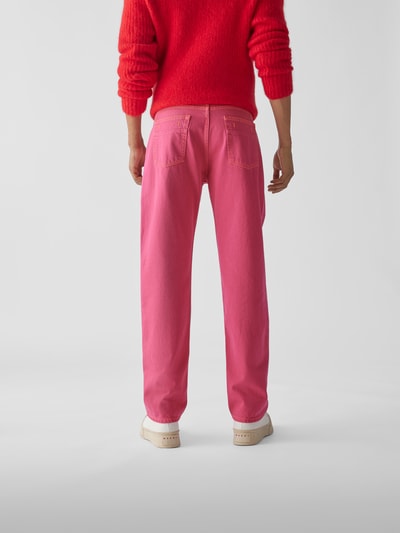 Jacquemus Jeans mit Kontrastnähten Pink 5