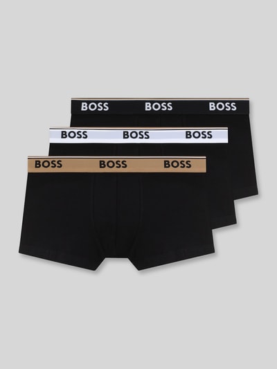 BOSS Obcisłe bokserki z mieszanka bawełny w zestaw 3 szt. Czarny 1