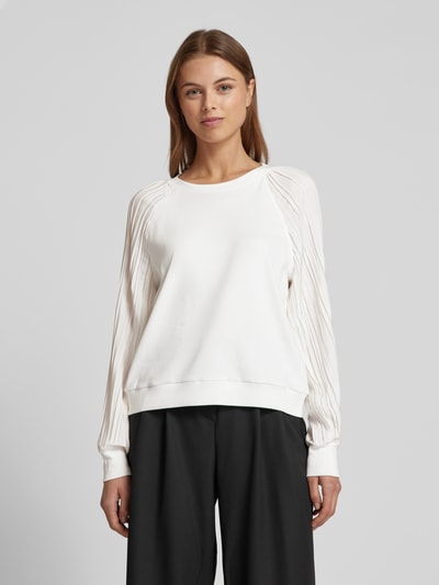 Marc Cain Shirt met lange mouwen en structuurmotief Offwhite - 4