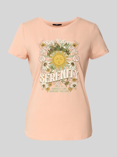 Zero T-shirt met motiefprint en ronde hals Lichtroze - 2