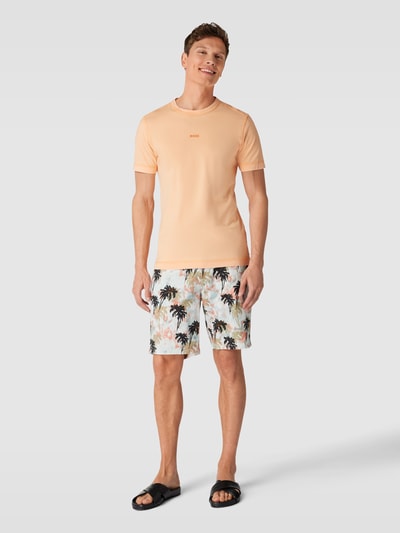 BOSS Orange Shorts met all-over motief Blauw - 1