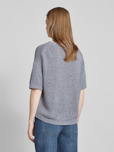 Marc O'Polo Loose Fit Strickpullover mit kurzem Arm Rauchblau 5