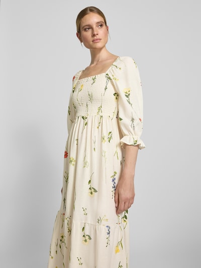 ZABAIONE Midi-jurk met linnen, model 'Mi44ss' Offwhite - 3