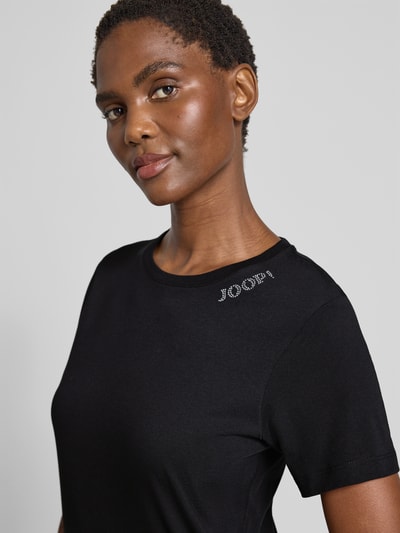 JOOP! T-shirt z detalem z logo model ‘Tori’ Czarny 3