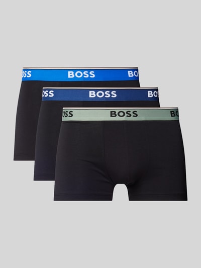 BOSS Trunks mit elastischem Label-Bund im 3er-Pack Black 1