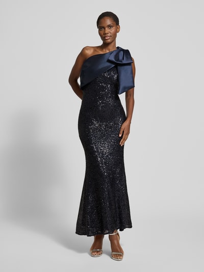 Forever New Sukienka wieczorowa o kroju slim fit z ozdobną kokardą model ‘Delta’ Ciemnoniebieski 4