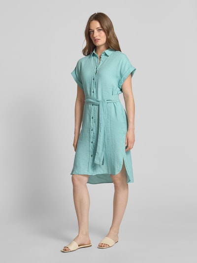 Marc O'Polo Getailleerde vrijetijdsjurk van puur linnen Mintgroen - 1