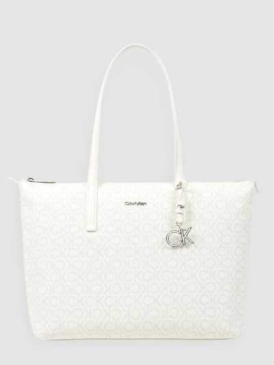 CK Calvin Klein Shopper mit Logo-Muster  Ecru 2