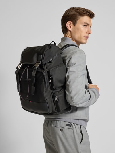 Tommy Hilfiger Pasek z aplikacją z logo z metalu Czarny 1