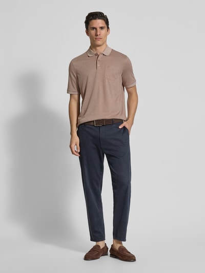 bugatti Poloshirt mit Brusttasche Camel 1