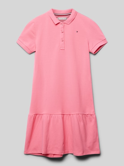 Tommy Hilfiger Teens Kleid mit Logo-Stitching Modell 'ESSENTIAL' Pink 1