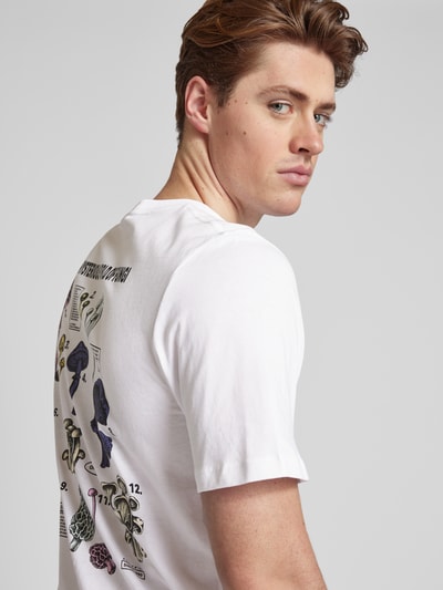 Jack & Jones T-shirt met motiefprint, model 'RECIPE' Wit - 3