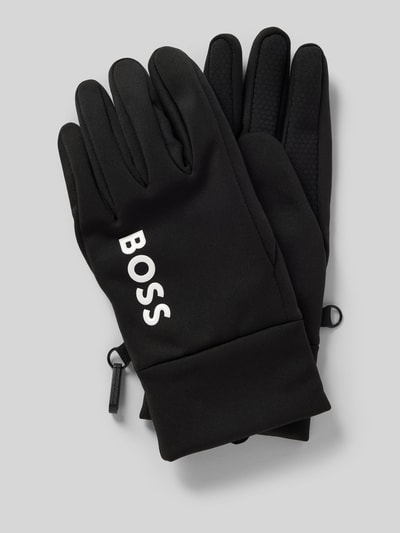 BOSS Handschuhe mit Label-Print Black 1