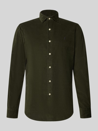 Polo Ralph Lauren Koszula casualowa o kroju regular fit z wyhaftowanym logo model ‘CORDUROY’ Oliwkowy 2