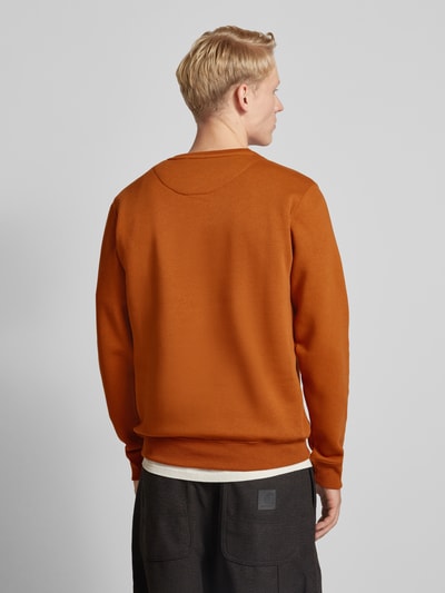 Blend Sweatshirt met ribboorden, model 'Downton' Cognac - 5