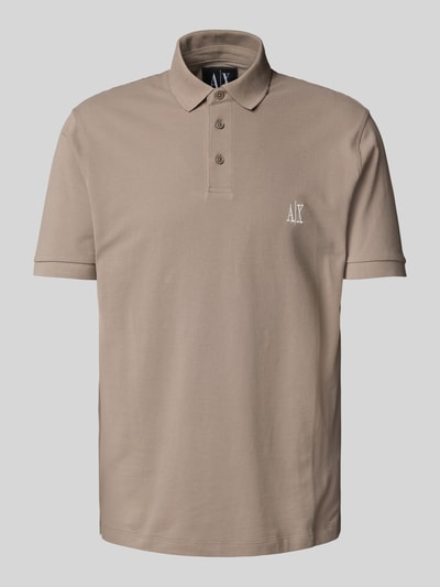 ARMANI EXCHANGE Koszulka polo z wyhaftowanym logo Szarobrązowy 2