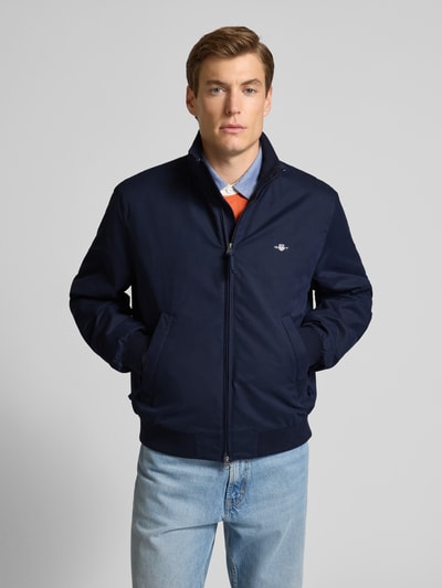 Gant Jacke mit Stehkragen und Label-Stitching Dunkelblau 4