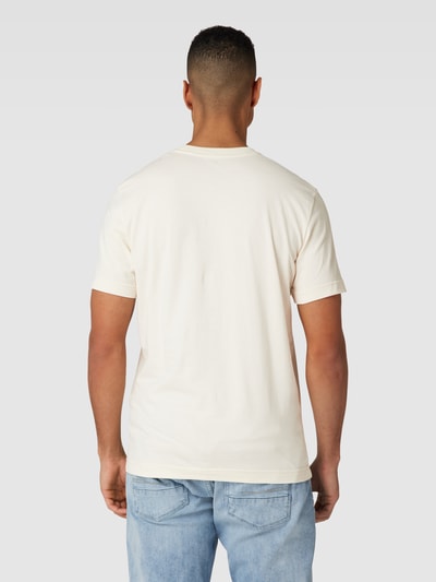 Tom Tailor T-shirt z nadrukiem z napisem model ‘printed crewneck’ Złamany biały 5