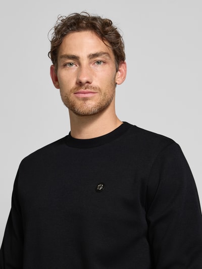 BOSS Regular fit sweatshirt van katoenmix Zwart - 3