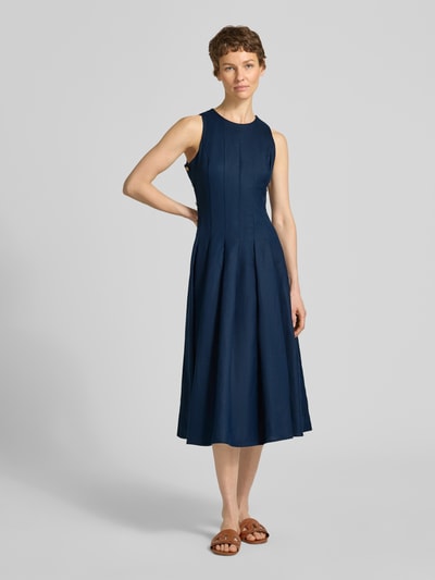 Tommy Hilfiger Tailliertes Freizeitkleid mit Leinen und Viskose-Anteil Marine 4