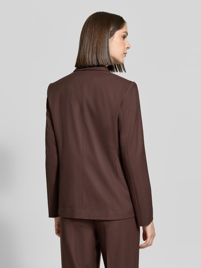 Christian Berg Woman Selection oversized blazer met viscose Donkerbruin - 5