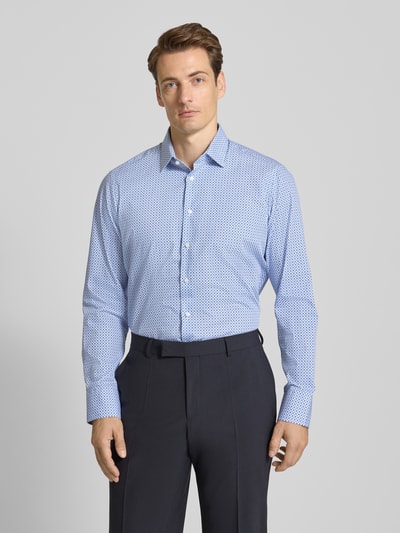 Christian Berg Men Regular Fit Businesshemd mit Kentkragen Bleu 4