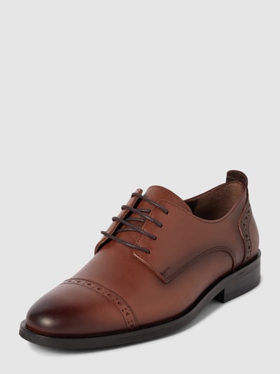 G.O.L. Derby schoenen van leer met vetersluiting Cognac - 1