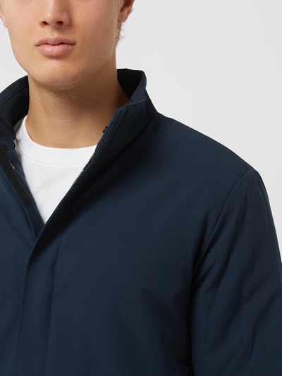 SELECTED HOMME Lange jas met labeldetails Marineblauw - 3