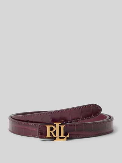 Lauren Ralph Lauren Riem van runderleer met pinsluiting Donkerbruin - 1